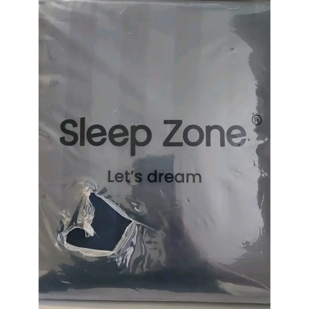 SLEEP ZONE Striped Cooling Queen Sheets Set 4 Piece  Super Soft Fitted Flat NAVY
